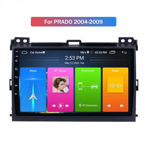 Android 10 Quad core système multimédia vidéo lecteur dvd de voiture navigation gps pour TOYOTA PRADO 2004-2009