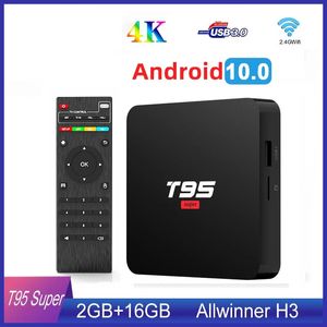 Android 10 T95 Super Smart TV Box décodeur Allwinner H3 GPU G31 2G 16G WiFi sans fil 4K HD lecteur multimédia X96Q