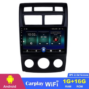 Android 10 Stereo Auto DVD Head Unit Player voor 2007-2017 KIA Sportage Handmatige Airconditioner GPS-navigatie Radio 9 inch