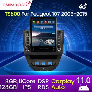 Android 11 2 DIN CAR DVD Multimedia-speler voor Peugeot 107 Toyota Aygo Citroen C1 2005-2014 Hoofd Eenheid STEREO GPS NAVIGATIE BT WIFI