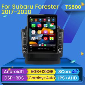 Lecteur de Radio multimédia Dvd de voiture Android 11 pour Subaru Impreza Forester 2017-2020 Tesla Style Carplay Auto vidéo 4G GPS BT