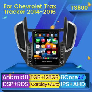 Android 11 Car DVD Radio Multimedia Player voor Chev Trax 2014-2016 Tesla Style Stereo GPS Navigation CarPlay Hu Bt