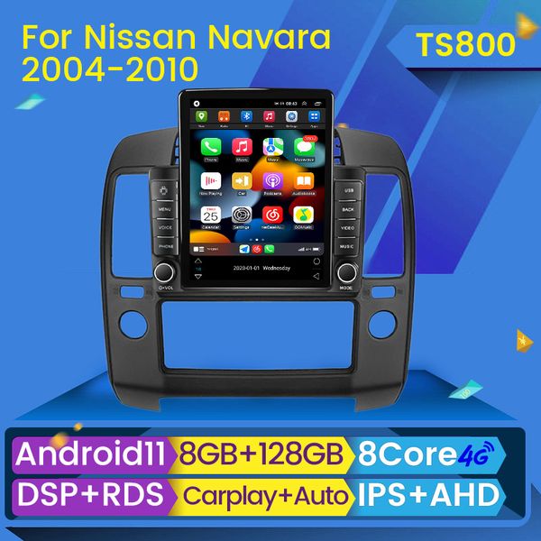 Android 11 coche dvd Radio Multimedia reproductor de vídeo 8G RAM 128G ROM para Nissan Navara D40 2004 - 2010 sistema de monitorización GPS de navegación BT