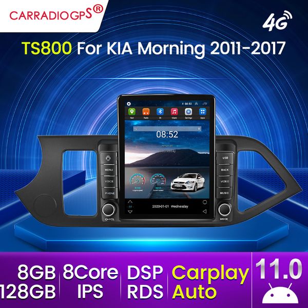 Android 11 Car Dvd Radio Multimidia Video Player Navegación GPS para KIA Morning Picanto 2011-2017 4G Carplay Auto DSP RDS 2din