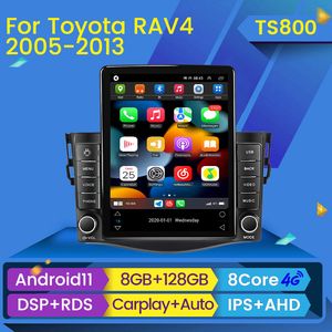 Lecteur Radio dvd de voiture Android 11 2Din pour Toyota RAV4 Rav 4 2005-2013 Style Tesla multimédia vidéo DSP Navigation GPS 4G WIFI