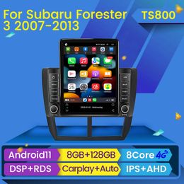 Android 11 Car DVD Radio Player 2Din Head Unit voor Subaru Forester 3 SH 2007-2013 voor Subaru Impreza Gh Ge Tesla Style Multimedia Bt