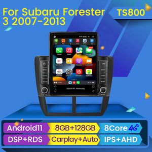 Android 11 lecteur dvd de voiture 2din unité principale pour Subaru Forester 3 SH 2007-2013 pour Subaru Impreza GH GE Tesla Style multimédia BT