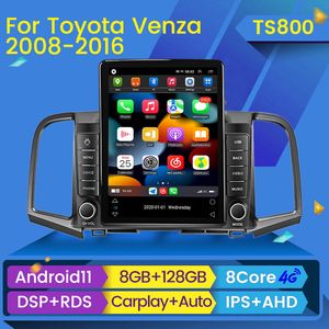 Lecteur Radio dvd de voiture Android 11 pour Toyota Venza 2008-2016 Style Tesla multimédia intelligent vidéo Auto stéréo Navi GPS unité principale
