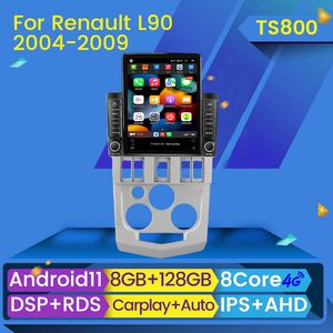 Android 11 voiture dvd Radio lecteur vidéo Navigation GPS pour Renault Logan 1 L90 2004 - 2009 Tesla Style Carplay IPS DSP 2din BT