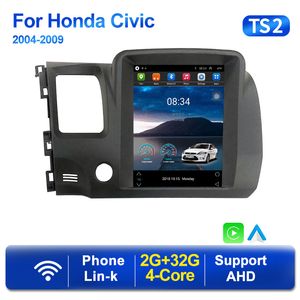 Android 11 reproductor de Radio estéreo Dvd para coche para Honda Civic 8 2005 - 2012 estilo Tesla navegación de vídeo Multimedia GPS 2 Din 4G WiFi Audio