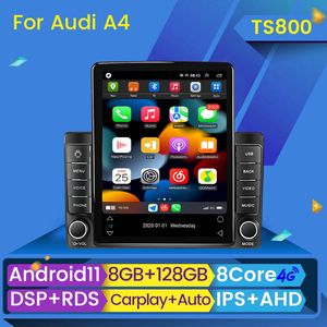 Lecteur multimédia Dvd de voiture Android 11 Carplay pour Audi A4 2002-2007 S4 RS4 B6 B8 B7 Radio stéréo Navigation GPS Wifi DSP