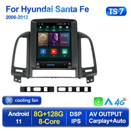 Android 11 DSP CAR DVD Radio Multimidia Video Player Navigation GPS voor Hyundai Santa Fe 2 2006-2012 2Din Head Unit CarPlay