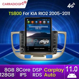 Android 11 pour Kia RIO 2 RIO2 2005-2011 Voiture Dvd Radio Android Auto BT Carplay Multimédia Vidéo Pas de Lecteur DVD GPS Navigation 2 Din
