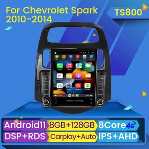 Android 11 IPS voiture Dvd Radio pour Chev Spark Beat Matiz Creative 2010-2014 Tesla Style Navigation GPS multimédia lecteur vidéo BT