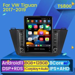 Android 11 Player Car DVD Multimedia Radio para VW Volkswagen Tiguan 2017 2018 2019 Tesla Style GPS Navigation Stereo Bt