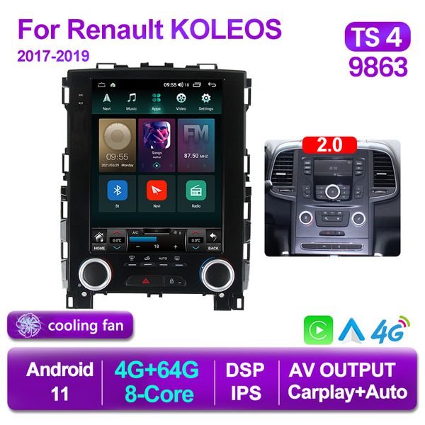 Android 11 lecteur DVD de voiture Radio pour Renault Samsung SM6 Talisman Koleos Megane 4 2017-2019 multimédia Tesla Vetical écran GPS Navi stéréo