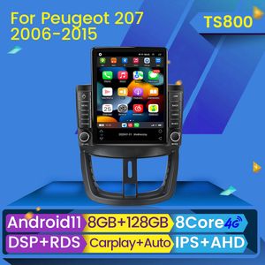 Android 11 Player Car dvd Radio Multimedia Video para Peugeot 207 CC 207CC 2006-2015 2Din RDS Stereo BT