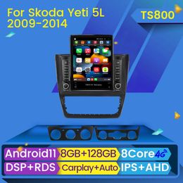 Android 11 lecteur DSP CarPlay voiture dvd Radio Multimidia vidéo Navigation GPS pour Skoda Yeti 5L 2009 - 2014 Tesla Style 2 Din
