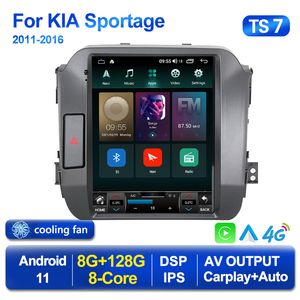 Android 11-speler DSP IPS Auto DVD Radio voor Kia Sportage 3 2010-2016 2Din Multimedia CarPlay BT voor Tesla Style