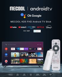 Android 11 TV Stick Dongle MECOol KD5 HDR10 Smart TVbox 1 Go 8 Go WiFi 2.4G / 5G Mini Streaming Media Player BT5.0