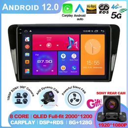 Android 12 10.1 "4G Carplay 2din Car Radio Multimedia Player Navigation GPS pour Volkswagen Skoda Octavia 3 A7 2013-2018 Netflix-2