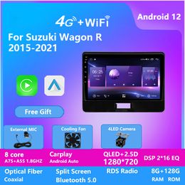 Lecteur DVD vidéo de voiture Android 12 128G pour Suzuki WAGON R 2015-2021 Navigation Gps multimédia WIFI Dsp