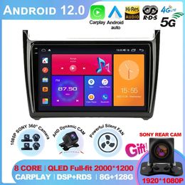 Android 12 9 "4G DSP 2Din Car Radio Multimedia Video Player GPS Navigatie voor Volkswagen VW Polo 2008-2020 Hoofd Eenheid CarPlay-3