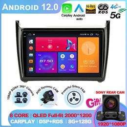 Android 12 9 "4G DSP 2Din Car Radio Multimedia Video Player GPS-navigatie voor Volkswagen VW Polo 2008-2020 Hoofd Eenheid CarPlay-5