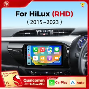 Android 12 voitures DVD Radio multimédia pour Toyota Hilux 2015-2023 RHD Video Player Stereo CarPlay 4G WiFi Auto GPS Navigation
