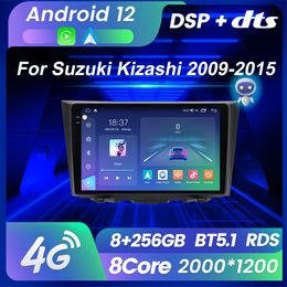 Android 12 CAR DVD Radio Stereo voor Suzuki Kizashi 2009-2015 Multimedia Player GPS Navigation CarPlay RDS 2Din Head Unit