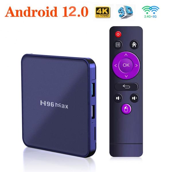 Android 12 H96 MAX V12 4GB 32GB 64GB RK3318 Smart TV Box Wifi TVBOX 4K H96MAX lecteur multimédia décodeur 2GB 16GB