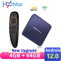 Android 12 H96 MAX V12 RK3318 Smart TV Box 4GB 32GB 64GB 2.45G Wifi BT H96Max Mediaspeler Voice Assistent Set Top Box