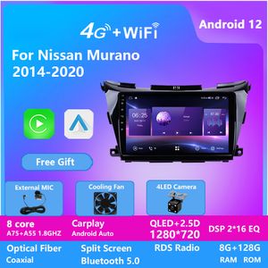 Android 13 autoradio vidéo multimédia QLED écran pour Nissan MURANO 2014-2020 lecteur vidéo Navigation CarPlay Auto stéréo DSP