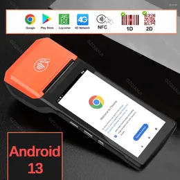 Android 13 POS PDA Met NFC Bonprinter 1D 2D QR Barcodescanner Reader Alles in één Handheld thermische machine voor Loyverse