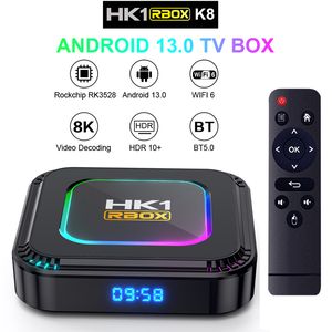 Android 13 TV BOX HK1 RBOX K8 RK3528 Dual Wifi 4G 32G 64G Quad Core Support 8K 4K BT Voice Assistant Media Player Set Top Box