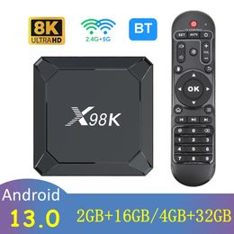 Android 13 TV Box X98K RK3528 Dual Wifi Bluetooth 5.0 8k Set de red de reproductor de medios de transmisión