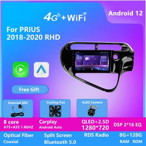 Android 13 Video Auto CarPlay voor Toyota Prius 2018-2020 RHD Car Radio Multimedia Navigation 4G WiFi 2Din GPS Autoradio BT