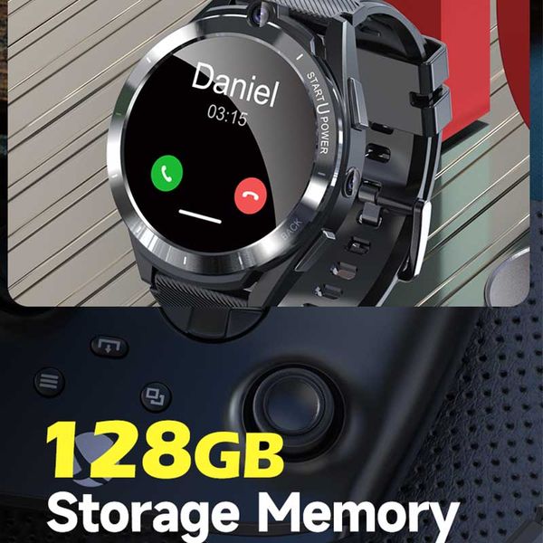 Android 2022 11 Watch 4G Watch Dual Chip Smart Watch 6G RAM 128G Adultes GPS 5G WiFi 8MP 2 CAMERA Men Smartwatch Double système