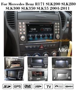 Android 10.0 Auto DVD-speler GPS Radio Navigatie Stereo Hoofd Eenheid Multimedia voor Mercedes Benz R171 SLK200 SLK280 SLK300 SLK350 SLK55 2004-2011 Bluetooth WiFi