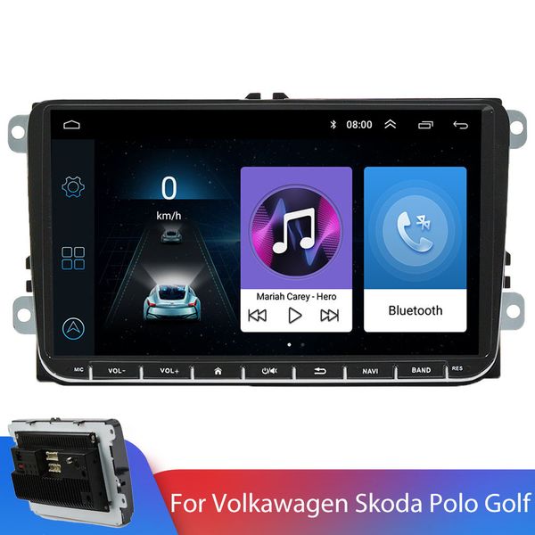 Android 8.1 2Din autoradio GPS FM SWC lecteur multimédia pour Volkswagen VW Skoda Jetta Passart Golf Seat Polo Tiguan