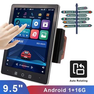 Android 9 0 9 5 HD 1080P 12V Lecteur MP5 de voiture rotatif automatique 1 16G IPS Écran tactile Navigation GPS intégrée Auto Accessori178n