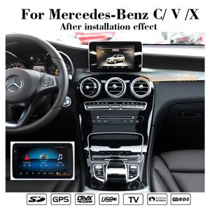Lecteur dvd de voiture Android 9.0 gps navi pour Mercedes Benz classe C/classe V/classe X/GLC NTG5.0 2015 voiture mutimedia DAB autoradio en option