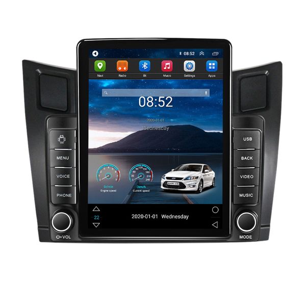 Unité principale vidéo de voiture à écran tactile Android 9 pouces pour Toyota Yaris 2008-2011 Radio de navigation GPS Bluetooth avec prise en charge AUX WIFI OBD2
