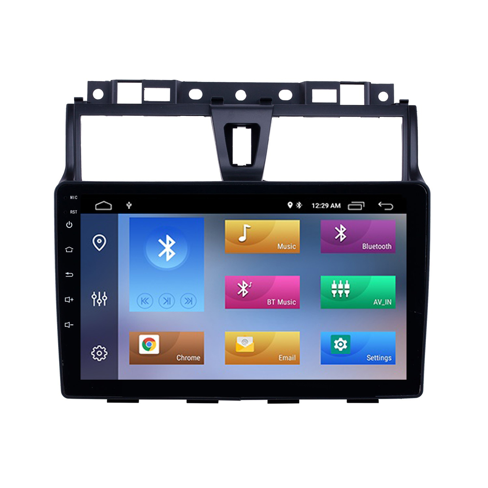 Android 9 tums bil DVD HD Touchscreen Player GPS-navigation Radio för 2014-2016 Geely Emgrand EC7 med Bluetooth AUX Support CarPlay DVR SWC