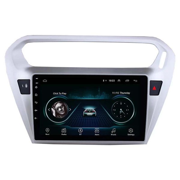 Lecteur multimédia DVD de voiture Android 9 pouces pour Citroen Elysee Peguot 301 2013-2015 GPS Wifi prise en charge TPMS DVR USB