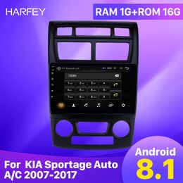 Lecteur multimédia dvd de voiture Android 9 pouces pour KIA Sportage Auto A/C 2007-2017 écran 2.5D GPS Radio 2din