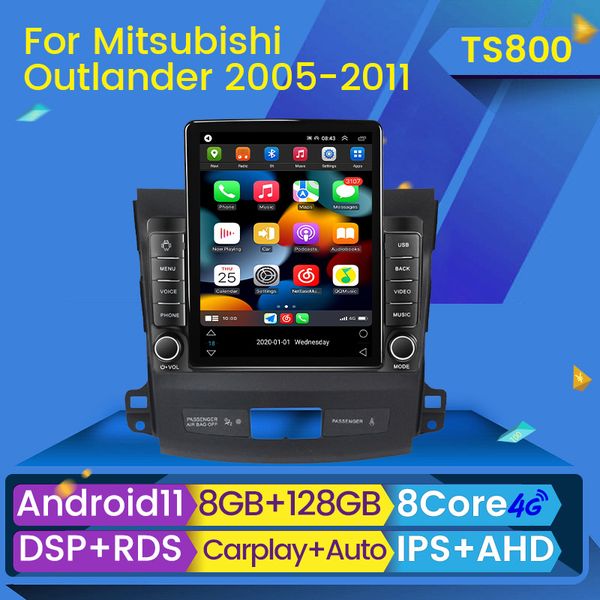 Lecteur Multimidia Radio Dvd de voiture Android Auto pour Mitsubishi Outlander Xl 2 2005-2011 pour citroën c-crosser Carplay 2din Autoradio