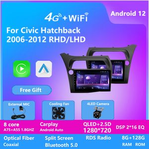 Autoradio Android Vido pour Honda CIVIC hayon 2006 2007-2012 4G Wifi GPS 2 din autostéréo