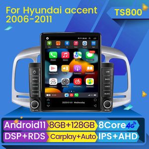 Lecteur Audio dvd Radio de voiture Android pour Hyundai Accent 3 2006-2011 Navigation GPS IPS DSP Carplay multimédia Auto BT stéréo