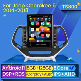 Lecteur Radio Dvd de voiture Android pour Jeep Cherokee 5 KL 2014-2018 stéréo multimédia vidéo GPS Navigation DSP BT 2din unité principale